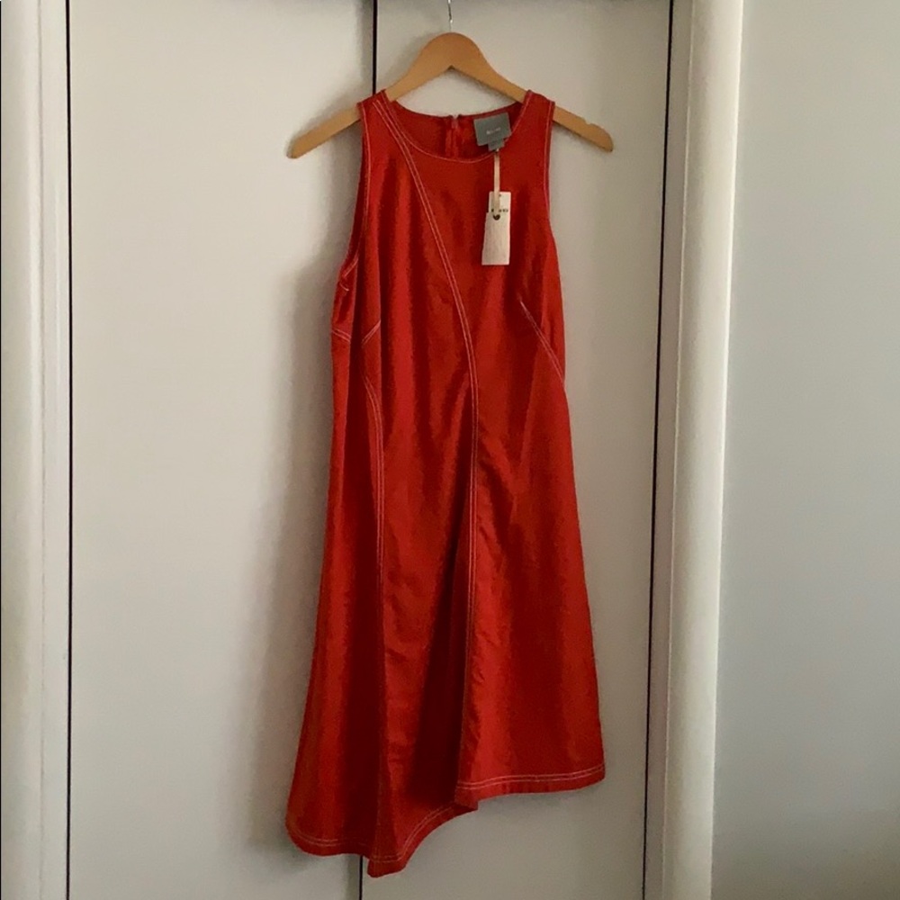 Anthropologie red dress